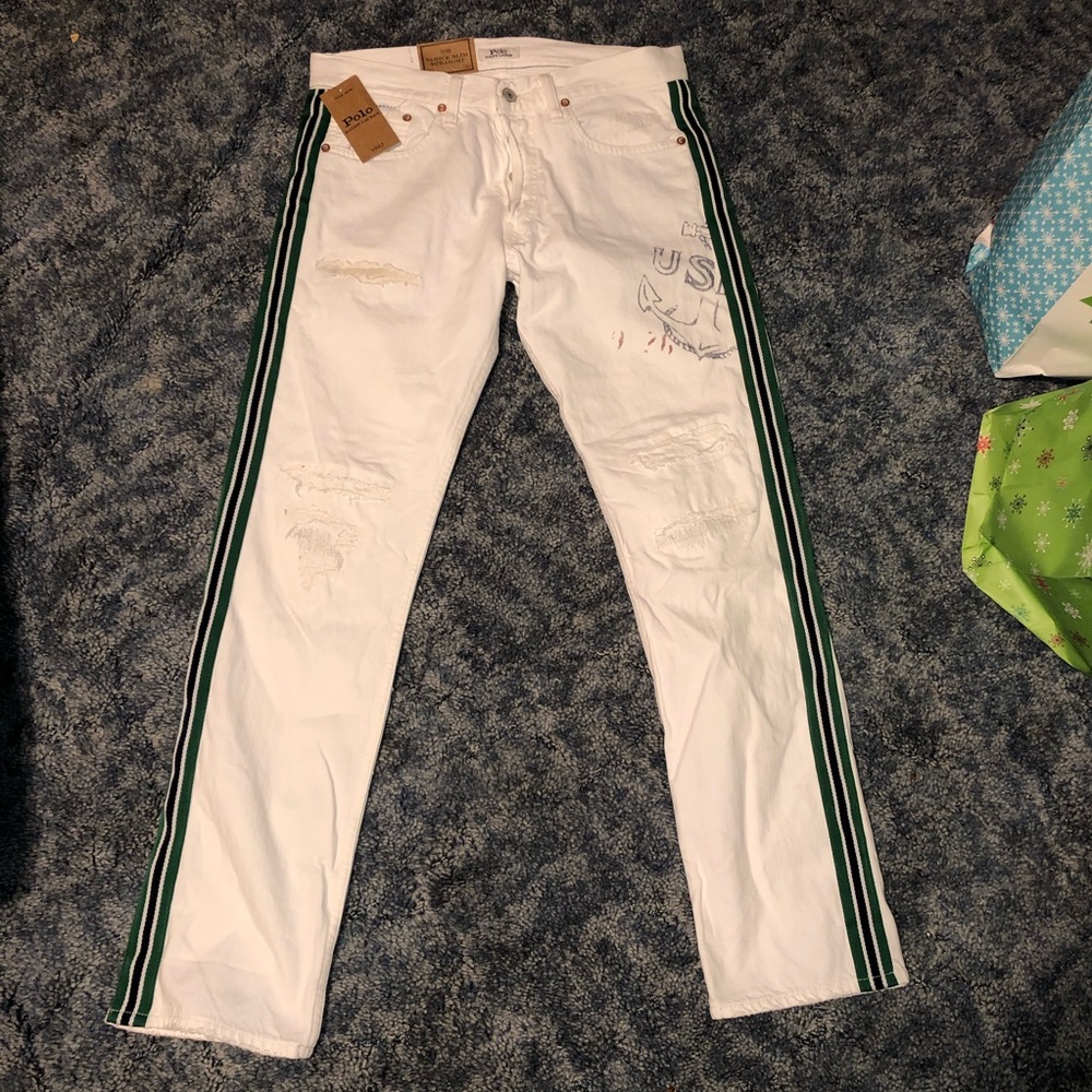 Polo Ralph Lauren Newport Varick Slim White Denim